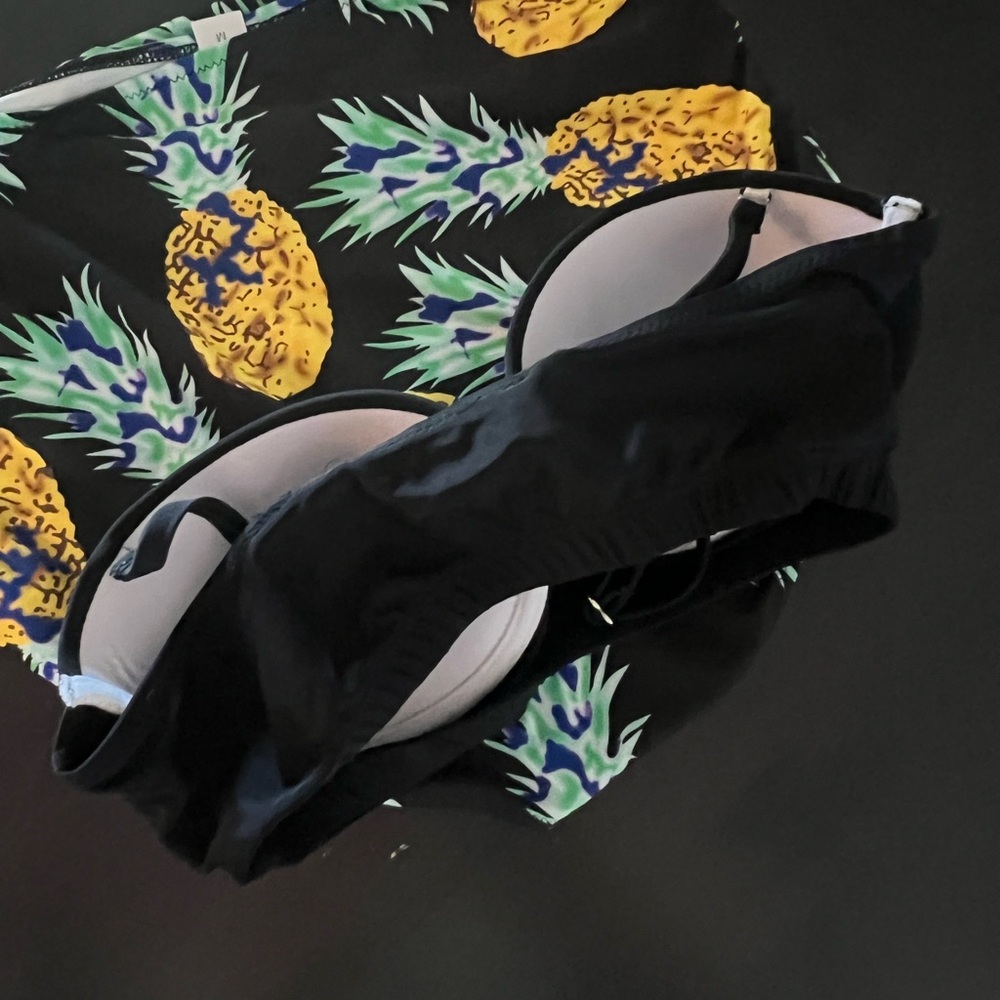 Black Pineapple Print Bikini Set - Picture 6 of 6